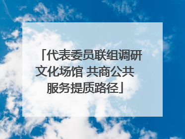 代表委员联组调研文化场馆 共商公共服务提质路径
