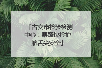 古交市检验检测中心：果蔬快检护航舌尖安全