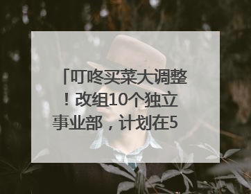 叮咚买菜大调整！改组10个独立事业部，计划在5月完成App端全面改版
