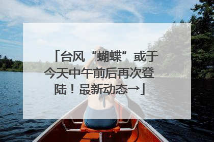 台风“蝴蝶”或于今天中午前后再次登陆！最新动态→