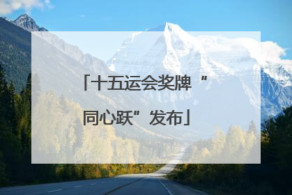 十五运会奖牌“同心跃”发布