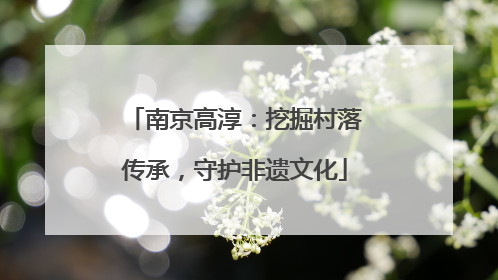南京高淳：挖掘村落传承，守护非遗文化