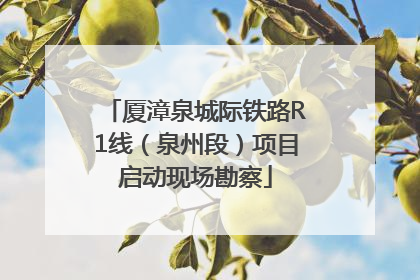 厦漳泉城际铁路R1线（泉州段）项目启动现场勘察