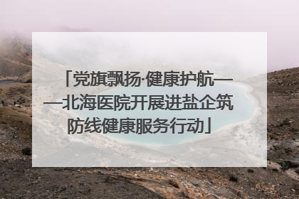 党旗飘扬·健康护航——北海医院开展进盐企筑防线健康服务行动