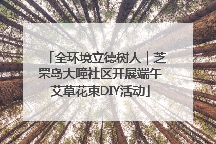 全环境立德树人｜芝罘岛大疃社区开展端午艾草花束DIY活动
