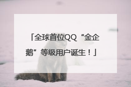 全球首位QQ“金企鹅”等级用户诞生！