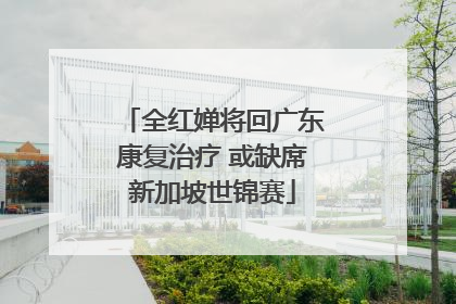 全红婵将回广东康复治疗 或缺席新加坡世锦赛