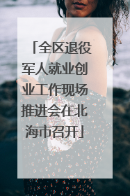 全区退役军人就业创业工作现场推进会在北海市召开