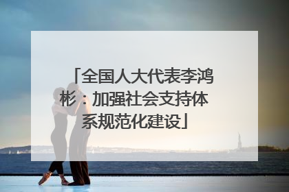 全国人大代表李鸿彬：加强社会支持体系规范化建设