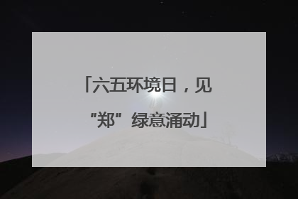 六五环境日，见“郑”绿意涌动