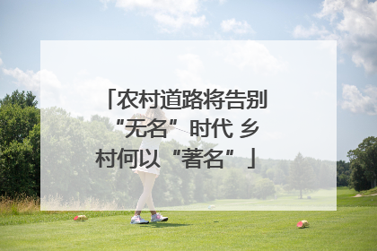 农村道路将告别“无名”时代 乡村何以“著名”