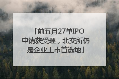 前五月27单IPO申请获受理，北交所仍是企业上市首选地