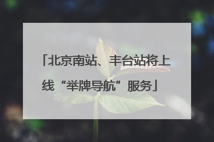 北京南站、丰台站将上线“举牌导航”服务