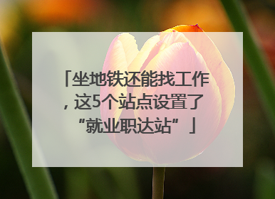 坐地铁还能找工作，这5个站点设置了“就业职达站”