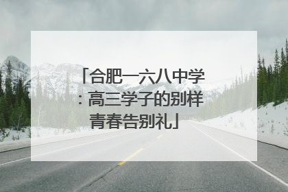 合肥一六八中学：高三学子的别样青春告别礼
