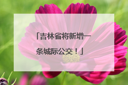 吉林省将新增一条城际公交！