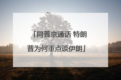 同普京通话 特朗普为何重点谈伊朗