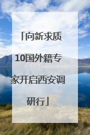 向新求质 10国外籍专家开启西安调研行