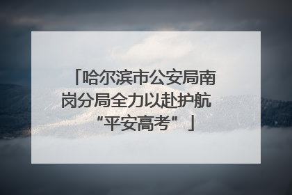 哈尔滨市公安局南岗分局全力以赴护航“平安高考”