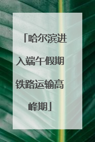 哈尔滨进入端午假期铁路运输高峰期