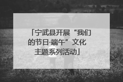 宁武县开展“我们的节日·端午”文化主题系列活动