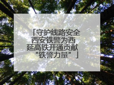 守护线路安全 西安铁警为西延高铁开通贡献“铁警力量”