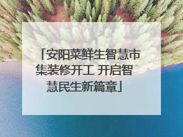 安阳菜鲜生智慧市集装修开工 开启智慧民生新篇章