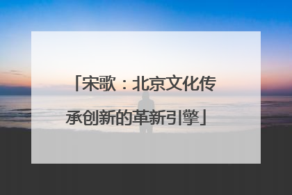 宋歌：北京文化传承创新的革新引擎