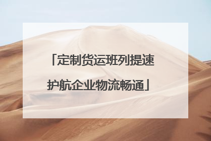 定制货运班列提速 护航企业物流畅通