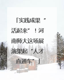 实践成果“活起来”！河南师大这场展演架起“人才直通车”