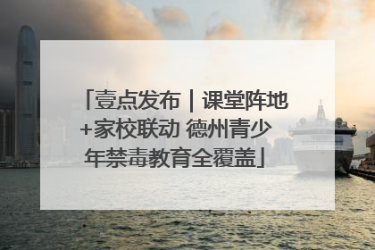 壹点发布｜课堂阵地+家校联动 德州青少年禁毒教育全覆盖