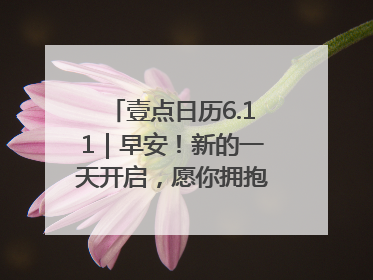 壹点日历6.11｜早安！新的一天开启，愿你拥抱希望，追逐梦想