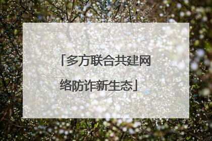 多方联合共建网络防诈新生态