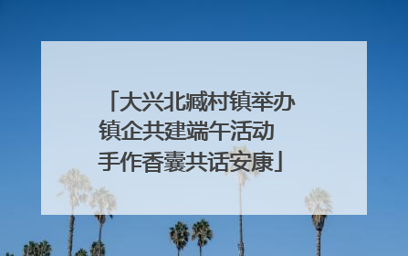 大兴北臧村镇举办镇企共建端午活动 手作香囊共话安康