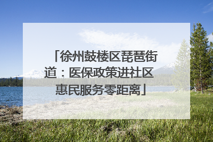 徐州鼓楼区琵琶街道：医保政策进社区 惠民服务零距离