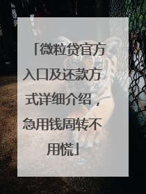 微粒贷官方入口及还款方式详细介绍，急用钱周转不用慌