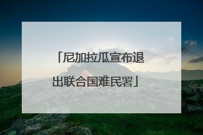 尼加拉瓜宣布退出联合国难民署