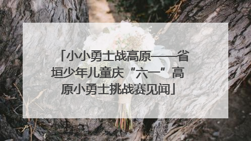 小小勇士战高原——省垣少年儿童庆“六一”高原小勇士挑战赛见闻