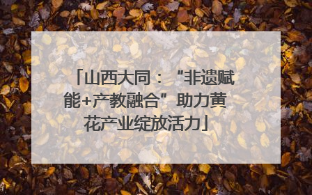 山西大同：“非遗赋能+产教融合”助力黄花产业绽放活力