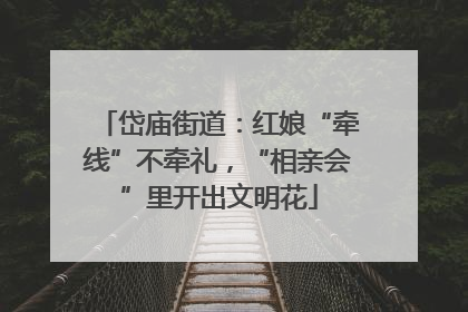 岱庙街道：红娘“牵线”不牵礼，“相亲会”里开出文明花