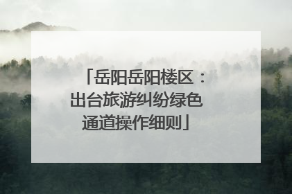 岳阳岳阳楼区：出台旅游纠纷绿色通道操作细则