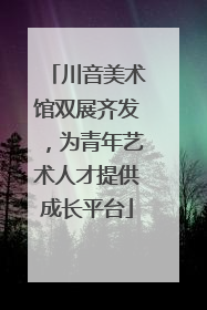 川音美术馆双展齐发，为青年艺术人才提供成长平台