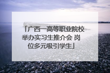 广西一高等职业院校举办实习生推介会 岗位多元吸引学生