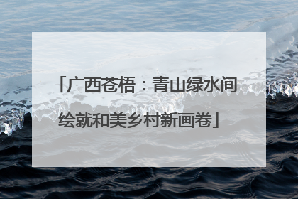 广西苍梧：青山绿水间绘就和美乡村新画卷