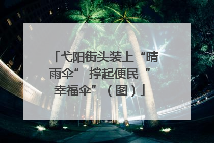 弋阳街头装上“晴雨伞” 撑起便民“幸福伞”（图）