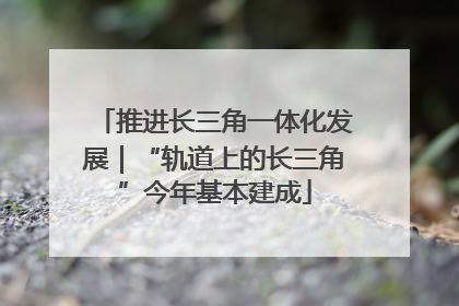 推进长三角一体化发展｜“轨道上的长三角”今年基本建成