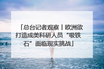 总台记者观察丨欧洲欲打造成美科研人员“吸铁石”面临现实挑战
