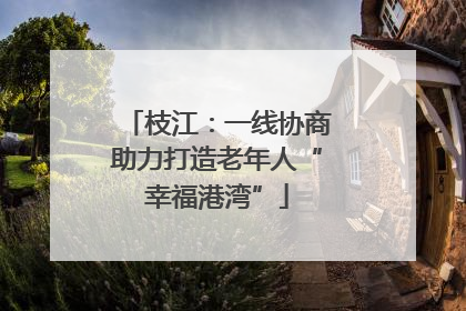 枝江：一线协商助力打造老年人“幸福港湾”