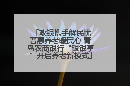 政银携手解民忧 普惠养老暖民心 青岛农商银行“银银享”开启养老新模式