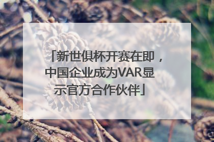新世俱杯开赛在即,中国企业成为VAR显示官方合作伙伴